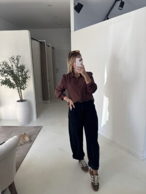 Chemise marron fluide