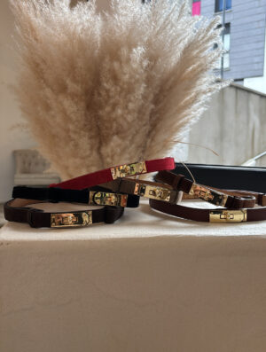 Ceinture en daim avec fermoir doré