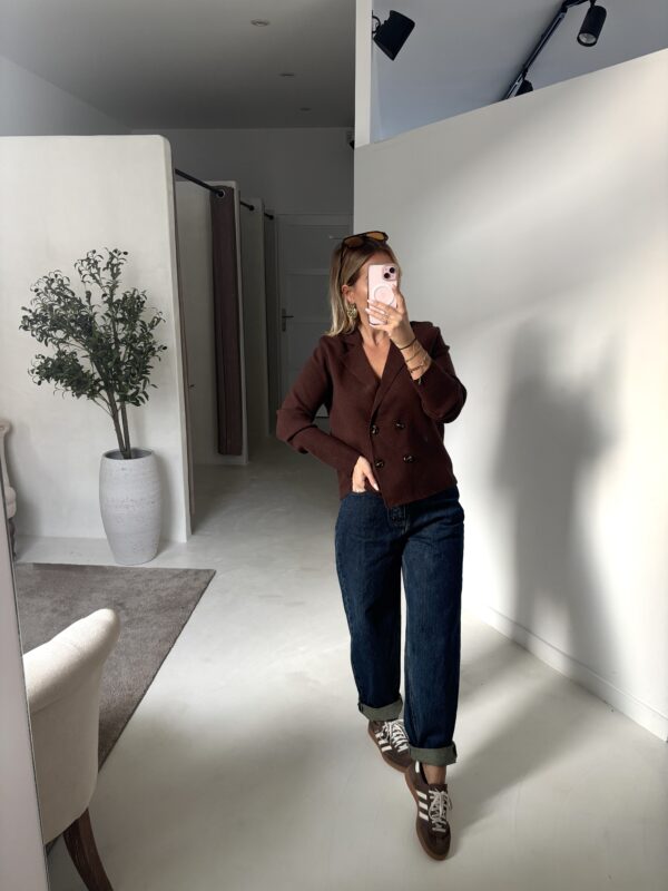 Gilet style polo marron – Image 2