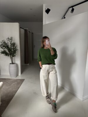 Pull à épaulettes vert