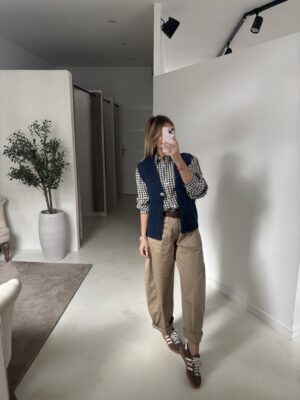 Gilet bleu marine 1 bouton