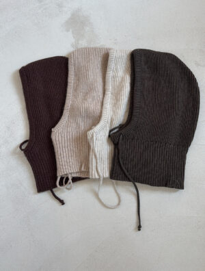 Cagoules côtelées en laine