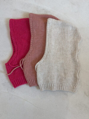 Cagoules côtelées en laine