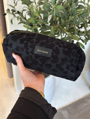 Trousse léopard noir « Rive Gauche »