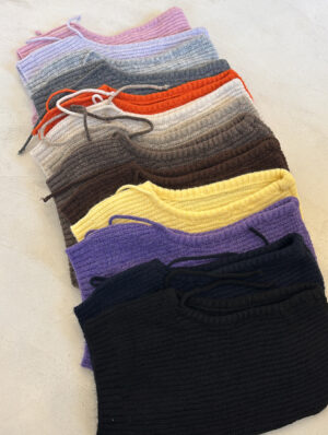 Cagoules côtelées en laine