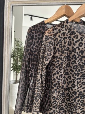 Top léopard transparent