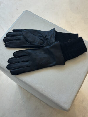 Gants en cuir noir
