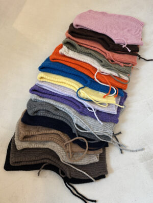 Cagoules côtelées en laine