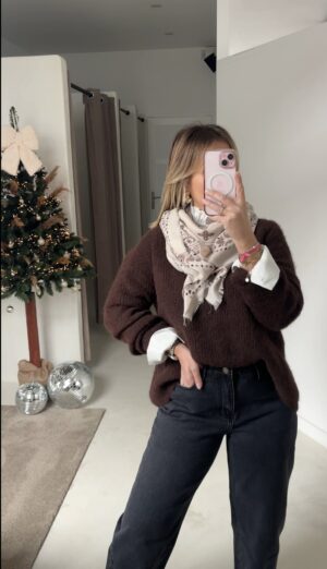 Foulard bandana beige