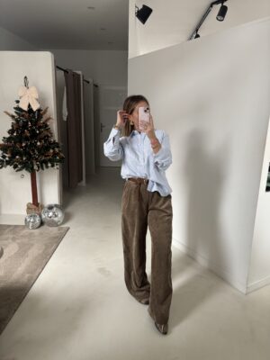 Chemise à rayures bleu et blanc