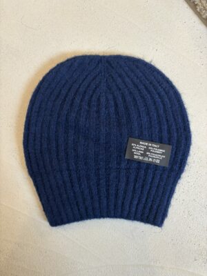 Bonnet côtelé bleu marine