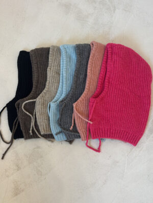 Cagoules côtelées en laine