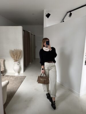 Pull à épaulettes noir