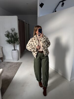 Veste molletonnée à motifs floraux