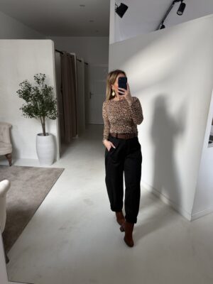 Top manches longues léopard