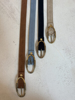 Ceinture en daim boucle bronze