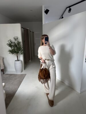 Pull manches 3/4 écru