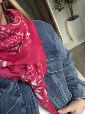 Foulard bandana framboise