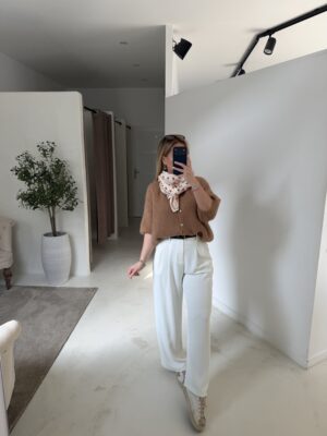 Gilet manches courtes camel