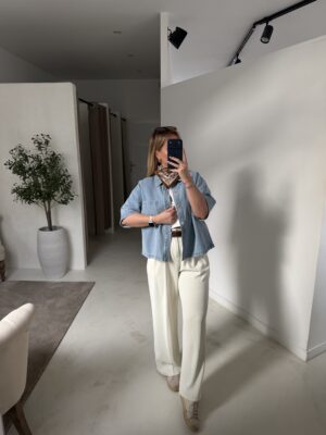 Chemise en jean sans manches