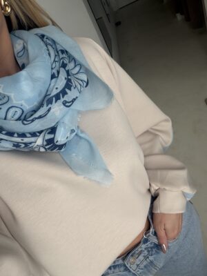 Foulard bandana bleu ciel