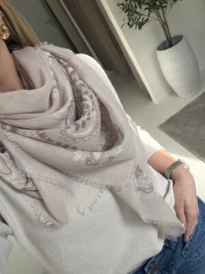 Foulard bandana beige